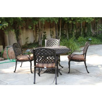 Santa Monica Outdoor Dining Set With Round Table
