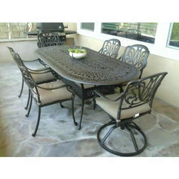 Catalina 7 Piece Outdoor Dining Set with Round Table