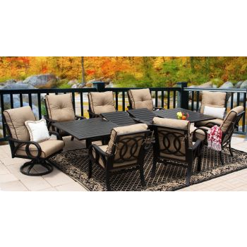 Malibu Outdoor Extendable Dining Set For 8 Seating