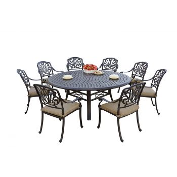 Catalina 9PC Outdoor Dining Set with Round Table