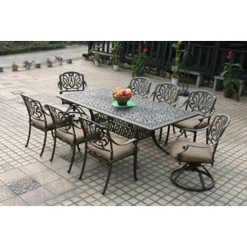 Catalina 9PC Outdoor Dining Set with Rectangle Table