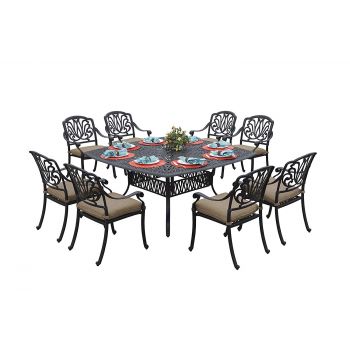 Catalina 9PC Outdoor Dining Set with Square Table