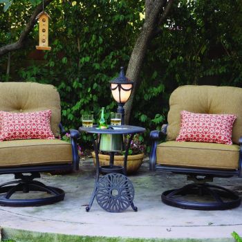 Catalina Swivel Club Chairs 3pc Set