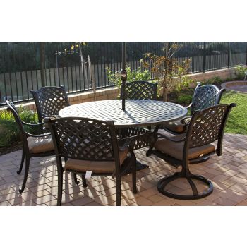 Santa Monica 7PC Dining Set With Round Table
