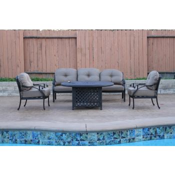 Santa Monica Deep Seating Set With Fire Table