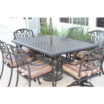 Catalina Outdoor Dining Set 7 piece with Rectangle Table