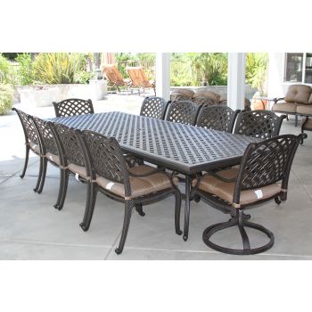 Santa Monica Large Outdoor 11PC Dining Set