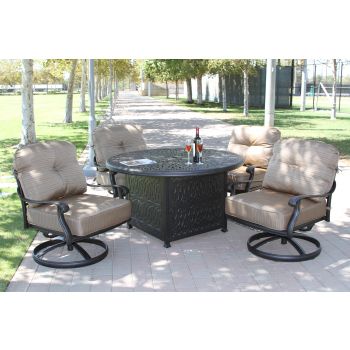 Catalina 5 Piece Deep Seating Set With Fire Table