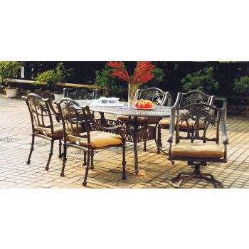 Florence 7PC Outdoor Dining Set With Oval Table